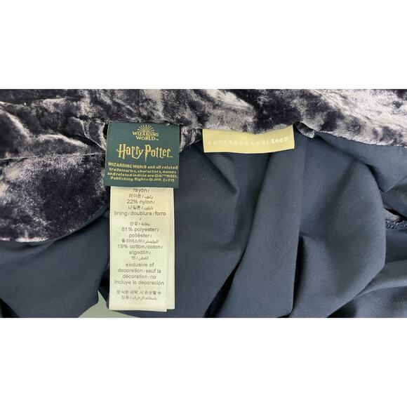 Harry Potter Pottery Barn Teen Velvet Ravenclaw Long Sleeve Robe L/XL Halloween - Picture 8 of 12